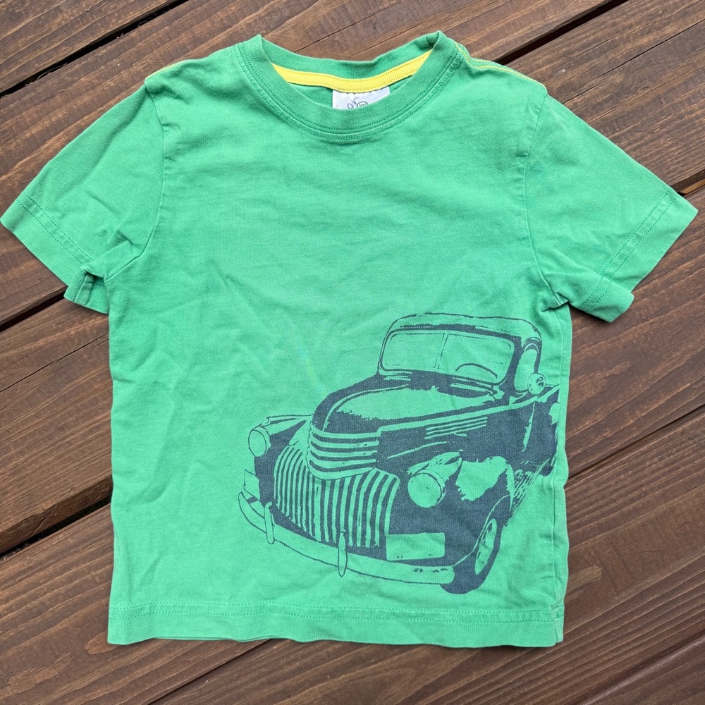 Hanna Andersson - Green Vintage Truck Shirt